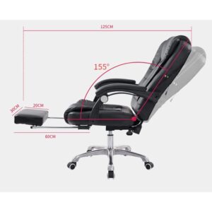 BZLSFHZ Office Chair Multifunction Office Computer Chair Swivel Reclining Boss Chair Household Study Room