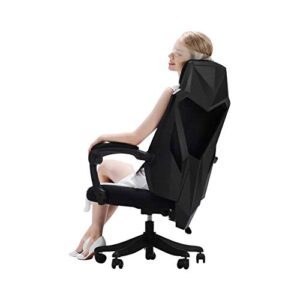bzlsfhz home reclining office chair capacity ergonomic computer mesh recliner executive swivel office desk chair lumbar support (color : onecolor)