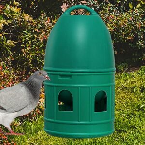 Bothyi Pigeon Water Dispenser, Large Capacity Bird Water Drinker, Quail Automatic Feeder with Handle Water Pot Container, Green 5L