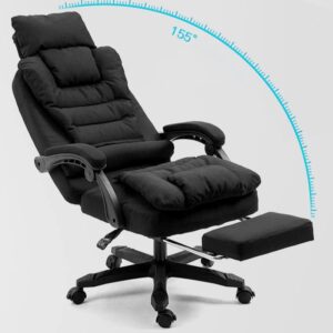 BZLSFHZ Computer Chair Home Fabric Leisure Boss Chair Washable Office Chair Swivel Lift Chairs Massage Recliner