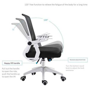 BZLSFHZ Computer Chair Sturdy Adult Personalized Rotating Armrest Removable Hall Chair Internet Cafe Chair (Color : White-Dinosaur Doodle4)