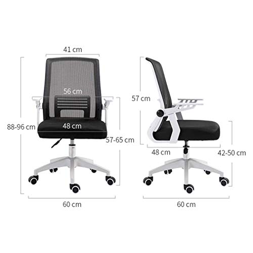 BZLSFHZ Computer Chair Sturdy Adult Personalized Rotating Armrest Removable Hall Chair Internet Cafe Chair (Color : White-Dinosaur Doodle4)