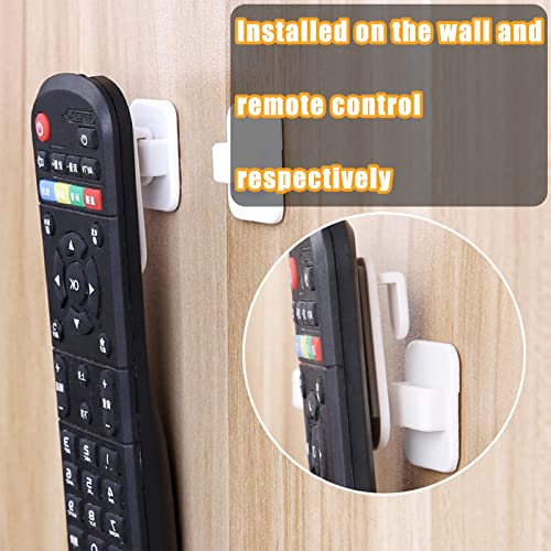 Coufce Remote Controller Hook Wall Mount, Controller Holder Self Adhesive Hook for TV, Air Conditioner, RV(4set)