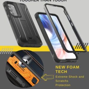 CaseBorne V Designed for Samsung Galaxy S23+Plus 5G Case (Formerly ArmadilloTek), [Ultimate Protection Tech] Full-Body Multi-Layer Rugged Kickstand Case Screenless- Black