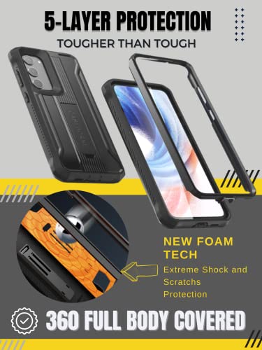 CaseBorne V Designed for Samsung Galaxy S23+Plus 5G Case (Formerly ArmadilloTek), [Ultimate Protection Tech] Full-Body Multi-Layer Rugged Kickstand Case Screenless- Black