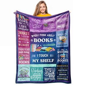 book lovers gifts, gifts for book lovers women men, book accessories for reading lovers, gifts for readers book lovers women, good gifts for book lovers, book reader bookworm gifts blanket 60" x 50"