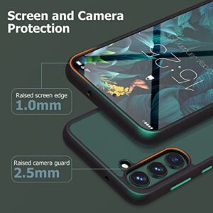 MATEPROX Compatible with Samsung Galaxy S23+ Case, Clear Thin Slim Crystal Transparent Shockproof Bumper Cover for Samsung S 23 Plus 5G (2023)-Pine Green