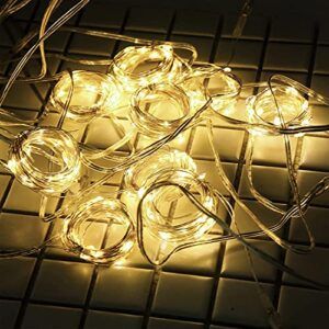 hyrion Warm White Curtain String Light + White LED Curtain Light