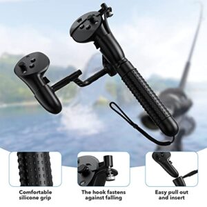 Fishing Rod Game Kit Compatible with Meta Oculus Pro Controller VR Fishing Reel Aceessories