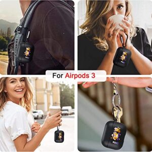 Anime Pattern Designed for AirPods 3rd Case Cover 2021,Cute Anime Soft TPU Shockproof for AirPods 3 Protection Case Cover with Keychain,Gift for Boys and Girls (Anime 03)