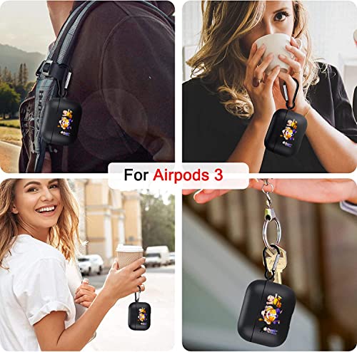 Anime Pattern Designed for AirPods 3rd Case Cover 2021,Cute Anime Soft TPU Shockproof for AirPods 3 Protection Case Cover with Keychain,Gift for Boys and Girls (Anime 03)