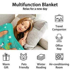 XaocNyx Capybara Throw Blanket for Baby - 30x40 Inches Lap Size - Soft Fluffy Cozy Blankets Gift - Green Cute Blanket Throws for Couch, Work