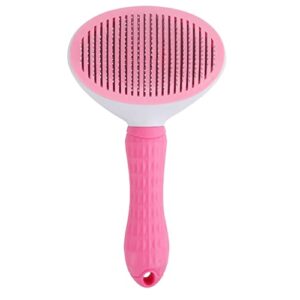 1208s pet grooming brush shedding and dematting comb for small and large dogs, cats-pink