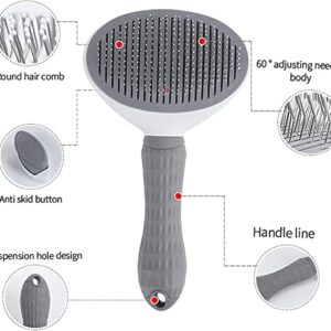 1208S Pet Grooming Brush Shedding and Dematting Comb for Small and Large Dogs, Cats-Pink