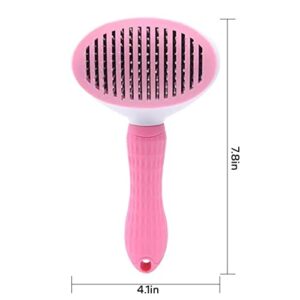 1208S Pet Grooming Brush Shedding and Dematting Comb for Small and Large Dogs, Cats-Pink