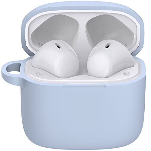 TOZO A3 Wireless Earbuds Bluetooth 5.3 Half in-Ear Lightweight Headsets White & TOZO A3 Protective Silicone Case Blue