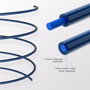 Creality Capricorn Teflon Tube for 1.75mm Filament, 1M PTFE Bowden Tubing Ender 3 Ender 3 Pro Ender 3 V2, Ender 5 Pro, CR-10, CR-6 SE,Include Nozzle*4