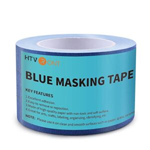 HTVRONT Blue Painters Tape - 1 Inch x 60 Yards x 3 Rolls Masking Tape, Multi-Surface Painters Tape, Paint Tape for Wall, Painting, Craft, Art Supplies, Clean Release Painter's Blue Tape