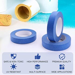 HTVRONT Blue Painters Tape - 1 Inch x 60 Yards x 3 Rolls Masking Tape, Multi-Surface Painters Tape, Paint Tape for Wall, Painting, Craft, Art Supplies, Clean Release Painter's Blue Tape