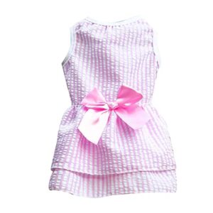 cute dog clothes for large dogs dress supplies stripes skirt cat summer wedding pet plaid dog bow dress autumn spring knot clothes pet clothes christmas dog dress