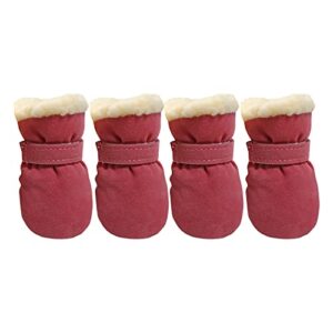 honprad medium size dog shoes warm pet shoes and plus windproof warm velvet boots snow soft-soled pet clothes cute christmas clothes for puppies