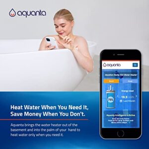 Aquanta Digital Water Heater Timer. Wifi Smart Water Heater Controller. Reduce Electricity Waste. Installs in Minutes, No Plumbing Required. For Electric Water Heater, Leak Sensor Included.