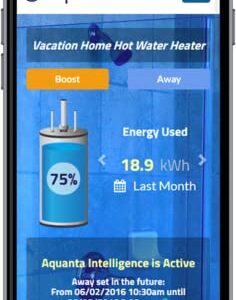 Aquanta Digital Water Heater Timer. Wifi Smart Water Heater Controller. Reduce Electricity Waste. Installs in Minutes, No Plumbing Required. For Electric Water Heater, Leak Sensor Included.