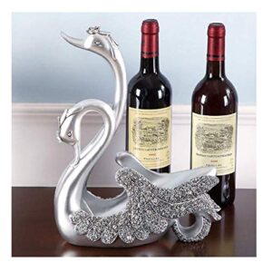 creative simplicity resin wine bottle holder wine rack for any bar or kitchen j1120, pibm, silver