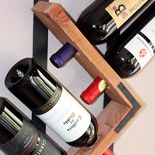 Iron Wood Creative Simplicity Wall Hanging Wine Rack | Simple Goblet Storage Rack Creative Simplicity Wall Creative Simplicity Wall Wine Rack | Nordic Hanging Bottle Rack 25X12.5X95Cm J1015, PIBM