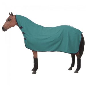 resistance long lasting & warm soft fleece contour cooler for horse (large (74"-78"), teal)