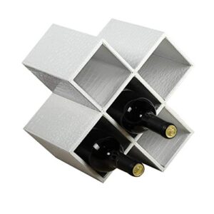 european style decoration wine rack wine cabinet decoration creative lattice bottle rack flexible placement j111, pibm, white, 41×20x28cm
