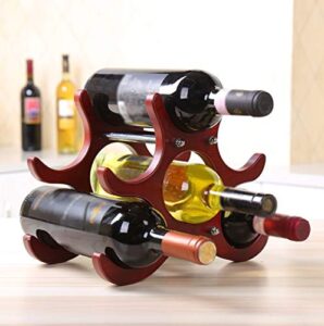 european style creative solid wood wine rack room decoration flexible placement multiple bottles (2 packs) j1113, pibm