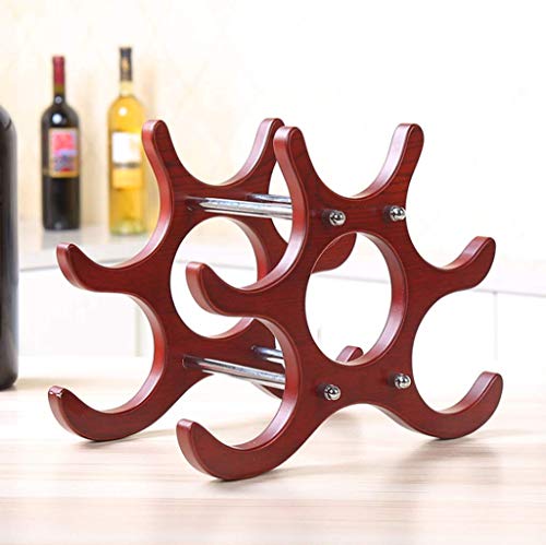 European Style Creative Solid Wood Wine Rack Room Decoration Flexible Placement Multiple Bottles (2 Packs) J1113, PIBM