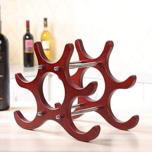 European Style Creative Solid Wood Wine Rack Room Decoration Flexible Placement Multiple Bottles (2 Packs) J1113, PIBM