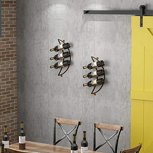 Creative Simplicity European Creative Simplicity Wall Hanging Wine Cabinet Creative Wine Rack Decoration Creative Simplicity Wall Decoration Modern Minimalist Home Living Room Dining Rack Three Bottl