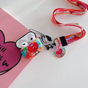 with Fashion Kawaii Lanyard Keychain，Cute Interesting Soft TPU Airpod 3rd Generation Case，Suitable Man Women Girl Airpod 3rd Case