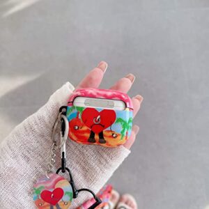 with Fashion Kawaii Lanyard Keychain，Cute Interesting Soft TPU Airpod 3rd Generation Case，Suitable Man Women Girl Airpod 3rd Case