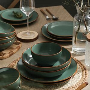 Stone Lain Brasa 16-Piece Dinnerware Set Stoneware, Green