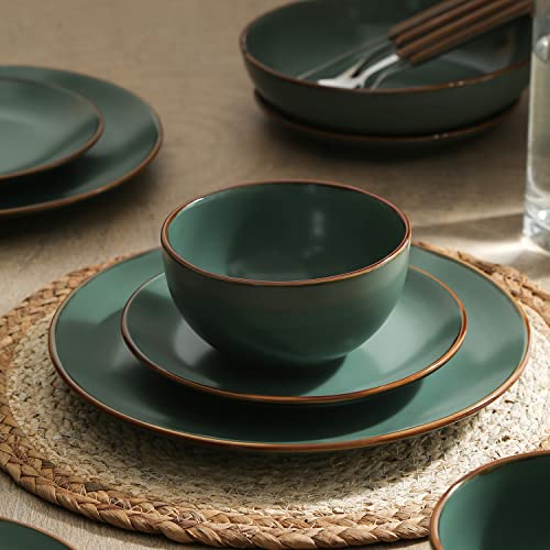 Stone Lain Brasa 16-Piece Dinnerware Set Stoneware, Green