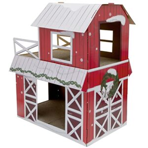 Kitty City Barn Double Decker Scratch House, Cat Scratcher