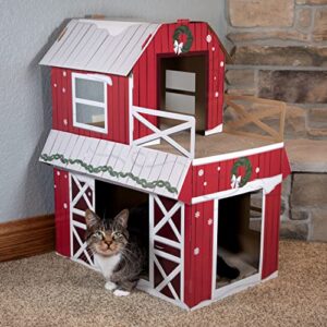 Kitty City Barn Double Decker Scratch House, Cat Scratcher