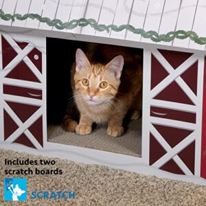 Kitty City Barn Double Decker Scratch House, Cat Scratcher