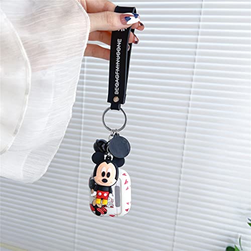 Cute AirPod 3nd Generation Case, AirPod 3 Personalise Custom, Airpod 3 Case Cover with Keychain/Lanyard, Protective Hard Case Cover Skin for Women Girls Airpod 3 Case [Front LED Visible] (Mickey)