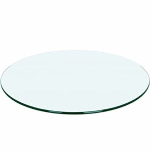 30" round 1/4" inch thick tempered glass table top - pencil polish edge