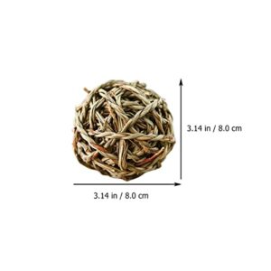 balacoo 1pc Pigs Weave Woven Throw Rabbits Round Chew Rattan for Seagrass Pet Molar Bite Hamster Ball Straw Animal Play Activity Small Parrot Grass Parrots Guinea Bunny Natural Pets