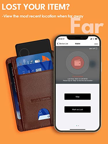 Slim Wallet Tracker Card Finder - MOSIYEEF Wallet Tracker Portable Wallet Finder with Bluetooth Technology Up to 250 Ft Range - Phone Finder iOS and Android Compatible - Camera Remote for Selfie Mode