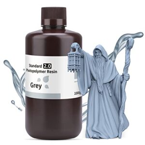 ELEGOO Standard Photopolymer Resin Grey 1KG + 2.0 Grey 1KG