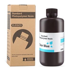 ELEGOO Standard Photopolymer Resin Grey 1KG + Clear Blue 1KG