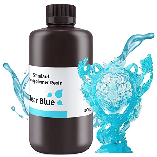 ELEGOO Standard Photopolymer Resin Grey 1KG + Clear Blue 1KG