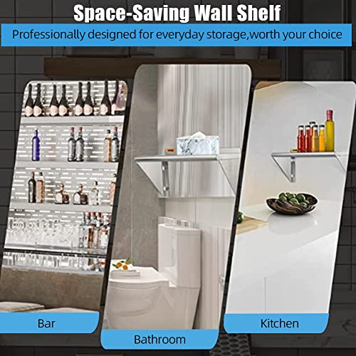 MegaChoice Stainless Steel Shelf, 18 x 24 Inches 110 lbs Load Wall Mount Commercial Shelves, for Restaurant, Home, Kitchen, Hotel, Laundry Room, Bar